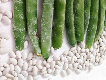 High angle view of vegetables in container