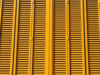 Full frame shot of yellow blinds