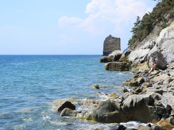 Scenic view of sea against sky