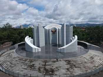 View of building against cloudy sky