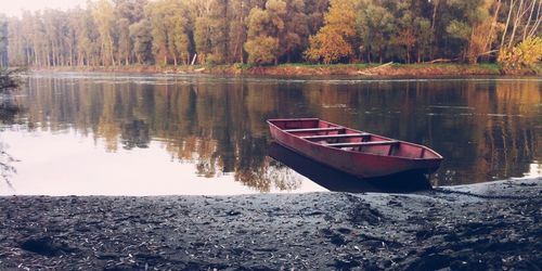 Boats in lake
