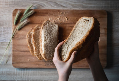Midsection of man preparing food