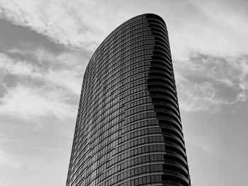 Low angle view of modern building against sky