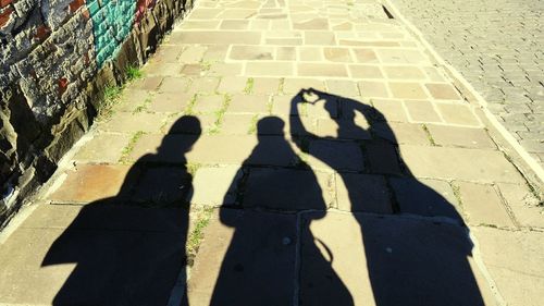 Shadow of man on wall