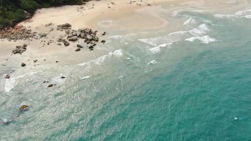 High angle view of beach