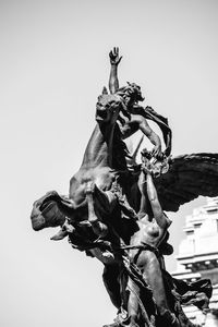 Low angle view of statue