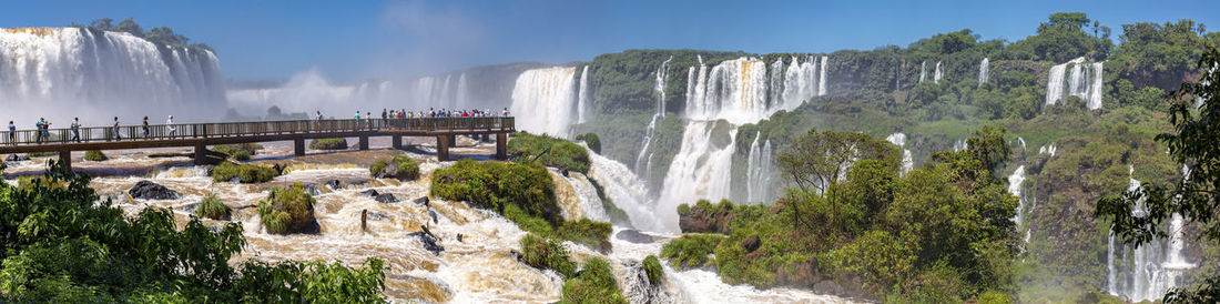 Panoramic view of waterfall