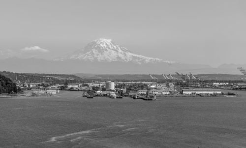 A view of the port of tacoma n washington state.