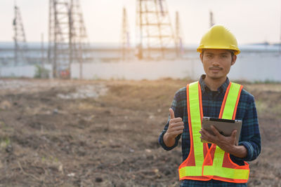 Man working at construction site