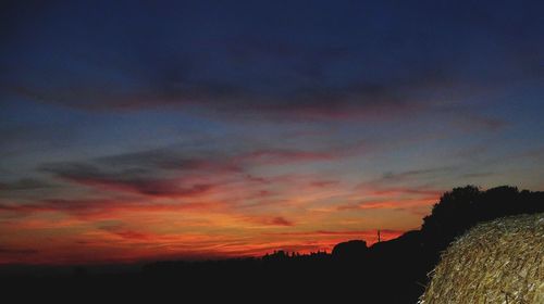 Scenic view of dramatic sky during sunset