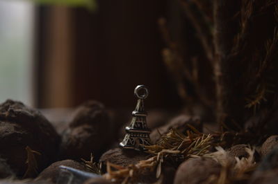 Close-up of eiffel tower key chain 