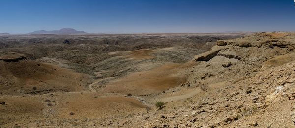 Scenic view of desert against sky