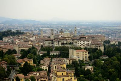 High angle view of city