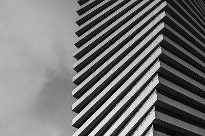 Low angle view of modern building against sky