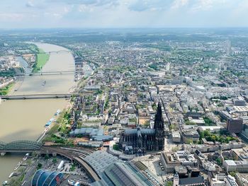 High angle view of cityscape