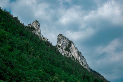 Low angle view of mountain against sky