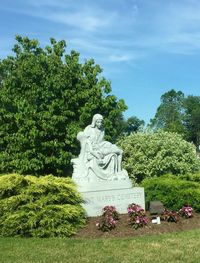 Statue in garden