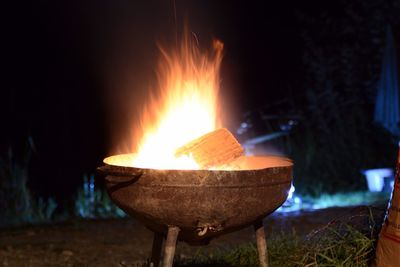 Fire in fire pit