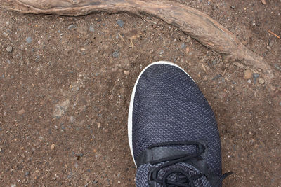 Low section of person wearing shoes