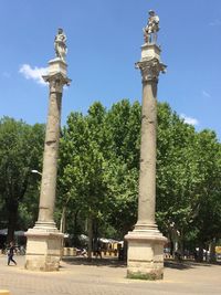 Statue of temple against sky