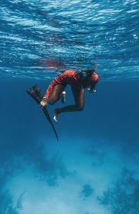 Man swimming in sea