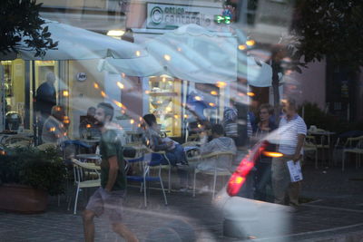 City street at night