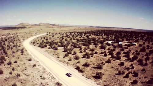 Country road along landscape