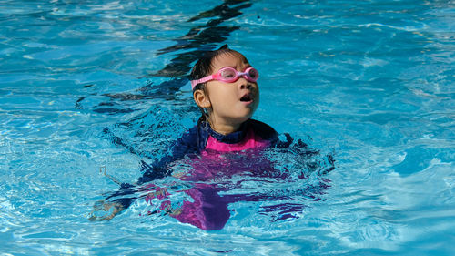 Girl in swimming pool