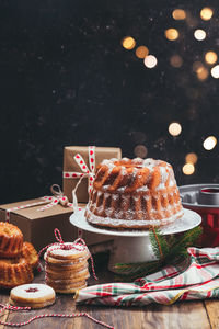 Christmas decoration on table