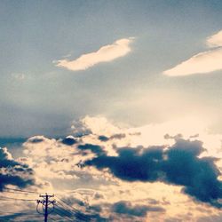 Low angle view of cloudy sky