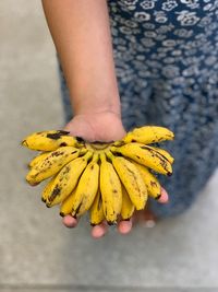 Close-up of hand holding fruit