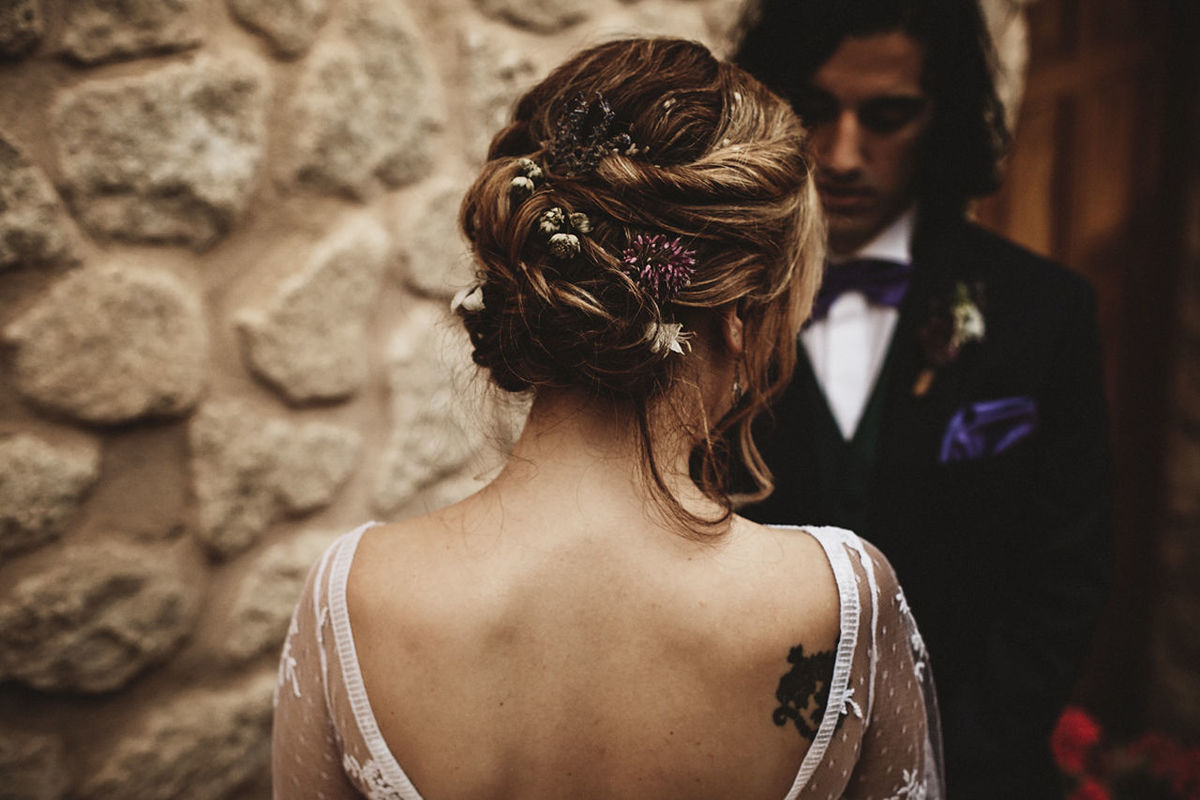 REAR VIEW OF TWO WOMEN WEARING DRESS