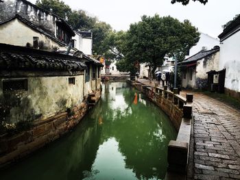 Reflection of buildings in canal