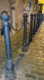 Water pipe against wall