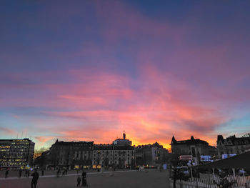 City at sunset