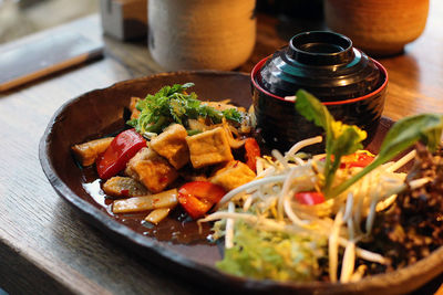 Close-up of food served in bowl