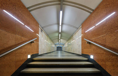 Empty corridor in subway