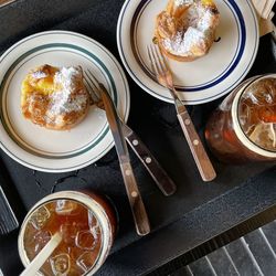 Vollkorn gyeongju eggtart with cafe americano