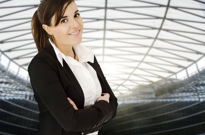 Portrait of smiling businesswoman