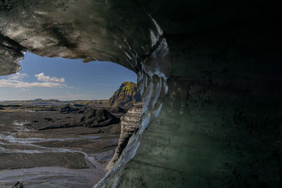 Rock formations in cave