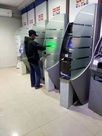 Man standing at subway station