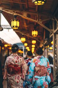 Close-up of women wearing japanese costume