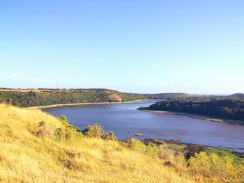 View of river against clear sky