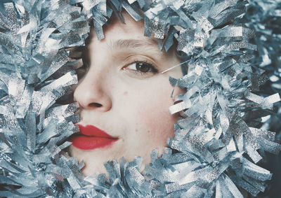 Close-up portrait of young woman