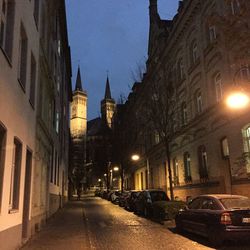 City street at night