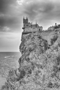 View of castle on beach