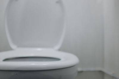Close-up of white bathroom