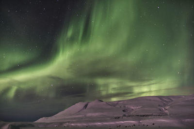Aurora borealis in iceland near akureyri