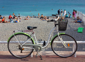 Bicycles on beach