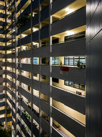 Low angle view of illuminated ceiling in building